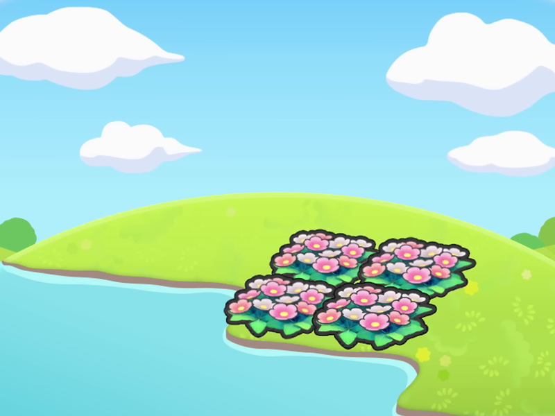 濕潤的花田